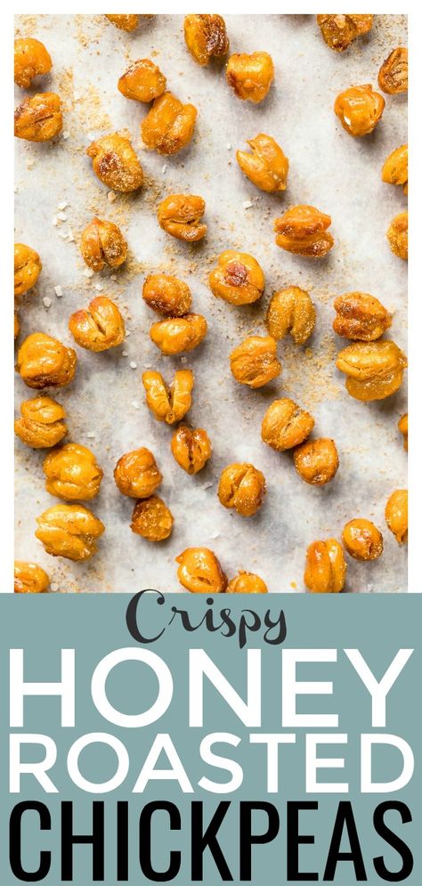 Honey Chickpeas, Seasoning Combinations, Chickpeas Crispy, Honey Roasted Chickpeas, Pastas Salads, Roasted Chickpeas Recipe, Chicken Peas, Pineapple Diet, Roasted Chickpea