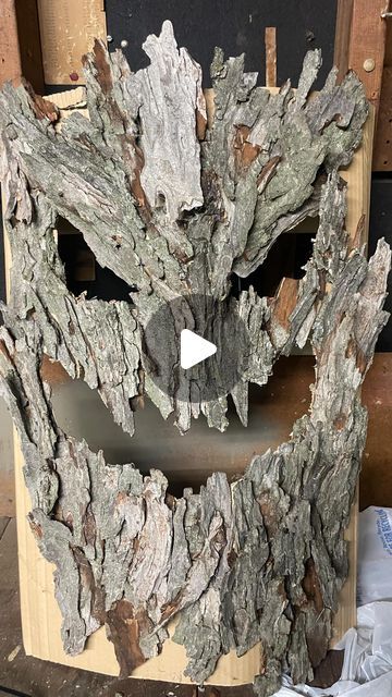 🅲🅰🆁🆃🅴🆁 | 1st layer of my outdoor Halloween DIY this year. I have a great tree in my front yard so I want to make it look like a BIG tree demon and... | Instagram Witch Ran Into Tree Diy, Spooky Halloween Trees Diy, Diy Halloween Decorations Outdoor Cardboard, Halloween Outdoor Tree Decor, Diy Tree Faces, Diy Haunted Tree, Halloween Trees Ideas Outdoor Diy, Diy Tree Face, Big Diy Halloween Decorations