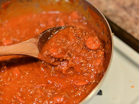 Filipino Spaghetti Sauce | Serious Eats : Recipes Filipino Spaghetti Sauce, Pinoy Spaghetti, Filipino Spaghetti, Banana Ketchup, Serious Eats Recipes, Pinoy Recipes, Spaghetti Sauce Recipe, Filipino Cuisine, Filipino Foods