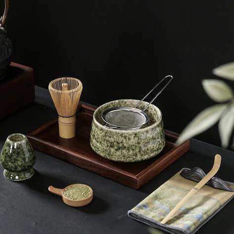 20% off Storewide Todayquanpingen Tea-ceramic Matcha Set With - Etsy Macha Tea, Bamboo Whisk, Japanese Matcha Tea, طقم شاي, Matcha Tea Set, Matcha Whisk, Matcha Set, Japanese Tea Set, Tool Stand