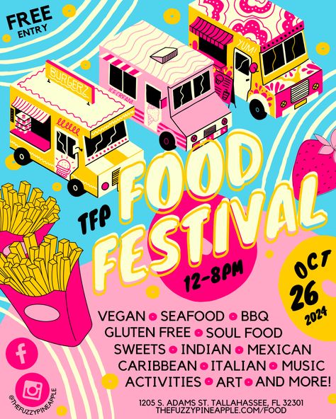 Select:: SPONSOR = $100 Food Festivals Event, Food Festival Poster, Bbq Festival, Festival Flyer, Music Festival Poster, Tallahassee Florida, Key Visual, Creative Poster, Winter Festival