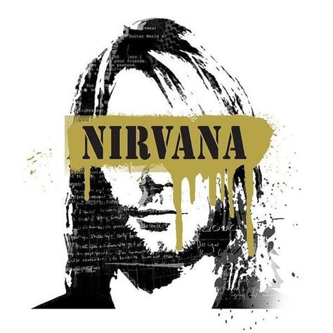 Nirvana Painting, Kurt Cobain Art, Nirvana Art, Nirvana Logo, Kurt Cobain Nirvana, Nirvana Band, Rock Band Posters, Nirvana Kurt Cobain, Band Poster