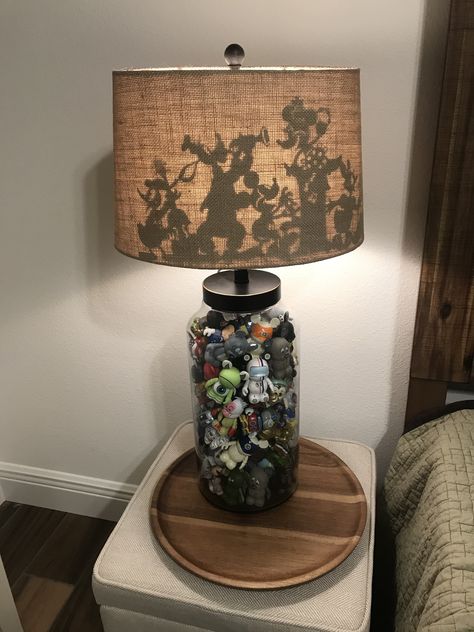 Fillable Lamp Ideas, Fillable Lamp, Disney Lamp, Disney House Ideas, Disney House, Cool Lamps, Room Lamp, Disney Home, Cute Room Decor