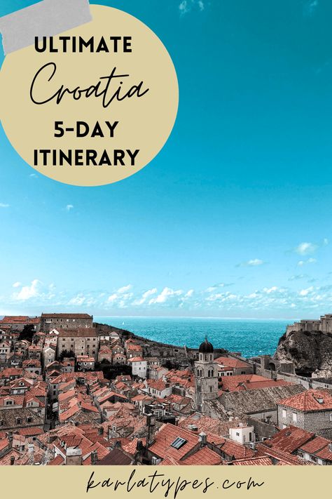 AMAZING 5-DAY CROATIA ITINERARY: STUNNING 5 DAYS IN DALMATIA - Karla Types 5 Days In Croatia, Croatia Itinerary 5 Days, Balkan Countries, Croatia Itinerary, Seaside Restaurant, Hvar Island, Dalmatian Coast, North Macedonia, Plitvice Lakes National Park