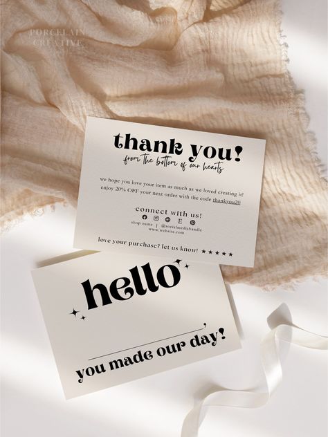 Small Business Thank You Cards Handmade, Thank You Note For Small Business, Small Business Visiting Card, Jewelry Thank You Card, Thank You Small Business Cards, Small Business Thank You Cards Design, Thank You Card For Small Business, Thank You Notes For Customers, Aesthetic Thank You Cards