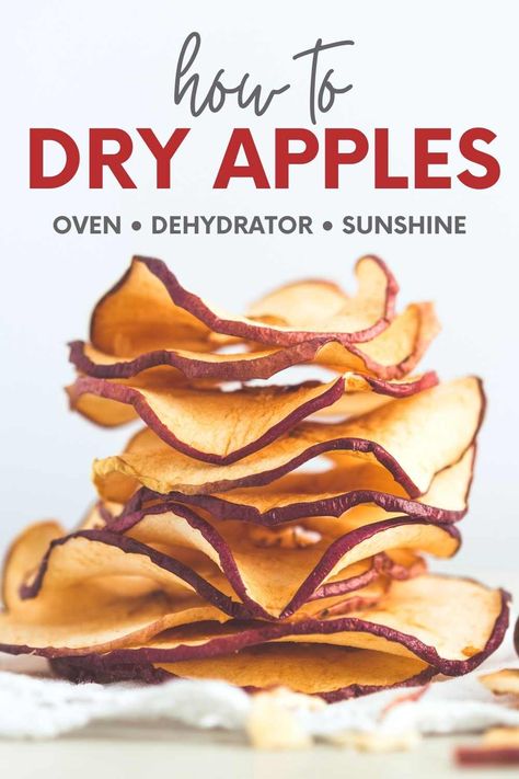 Dehydrating apples is a great way to preserve fruit all year long. We'll show you 3 easy methods for how to dehydrate apples. Best Dehydrated Fruit, How Long To Dehydrate Apples, How To Dry Apples Food Dehydrator, Dehydrating Apples In Oven, Dehydrate Apples In Oven, How To Dehydrate Apples In Dehydrator, Dehydrate Apples In Dehydrator, Drying Apples Dehydrator, How To Dehydrate Apples In The Oven