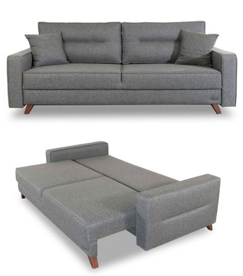 Twelve great-looking sofa beds that won’t cramp your style - Living in a shoebox Sofa Come Bed Designs Modern, Sofa Come Bed Designs, Futon Living, Grey Futon, Sofa Come Bed, Hideaway Bed, Community Ideas, Twin Sleeper Sofa, Grey Sofa Bed