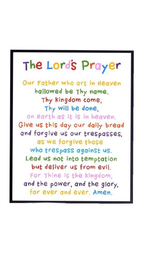 to teach kids how to pray Kids Prayer Board, Teaching Kids To Pray, Prayers For Kids, Our Father Who Art In Heaven, Thy Kingdom Come, Thy Will Be Done, Learning To Pray, Short Prayers, How To Teach Kids