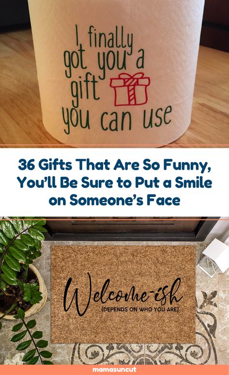 36 Gifts That Are So Funny, You'll Be Sure to Put a Smile on Someone's Face You never know when you'll be in the mood to gift something funny, so a list of really good gag gifts is always important to have in your arsenal. 2 Funny Gifts To Give, Best Birthday Gifts For Women Friends, Wrapping Gifts Funny, Getting Old Gift Basket Funny, Creative Funny Gifts, Funny Gift For Friend, Funny Diy Gift Ideas, Funny Survival Kit Ideas Hilarious, Funny Gift Box Ideas