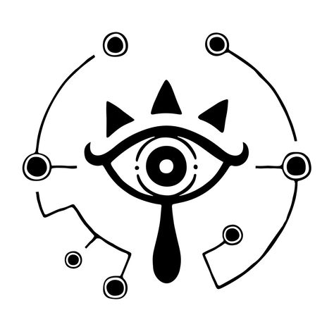 The Legend of Zelda: Breath of the Wild - Sheikah Alt Emblem Zelda Party, Legend Of Zelda Characters, Zelda Tattoo, Rug Tufting, Wild Tattoo, Wild Eyes, Horse Books, Zelda Breath Of The Wild, Eye Symbol