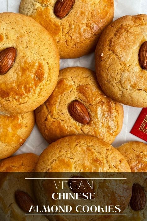 These cookies are the easiest dessert to make for Chinese New Year. They are crispy and buttery with a subtle amount of almond flavoring, for sure a crowd favorite. Chinese New Year Desserts, Chinese Almond Cookies, Chinese New Year Recipes, Chinese Desserts, Vegan Chinese, Chinese New Year Food, Easiest Dessert, New Year's Desserts, Almond Meal Cookies