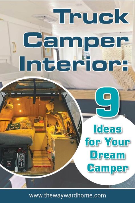 To give you inspiration, we searched through Instagram posts and YouTube videos to find the best truck camper interior ideas for how to build out your dream camper. Slide In Camper Ideas, Remodeled Truck Campers, Truck Camper Remodel Interiors, Truck Camper Decorating Ideas, Truck Camper Interior Ideas, Slide In Camper Remodel, Truck Camper Hacks, Cab Over Camper Remodel, Truck Camper Makeover