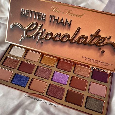 Chocolate Makeup Palette, Too Faced Better Than Chocolate Looks, Too Faced Better Than Chocolate, Chocolate Makeup, Chocolate Eyeshadow Palette, Too Faced Palette, Chocolate Eyeshadow, Chocolate Palette, Too Faced Eyeshadow