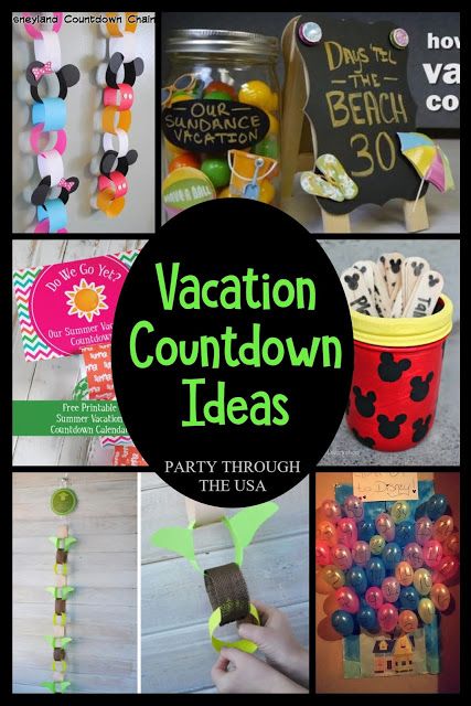 Party Through the USA: Vacation Countdown Ideas Countdown Board Ideas, Diy Countdown Calendar Vacation, Vacation Countdown Calendar, Fun Countdown Ideas, Diy Countdown Ideas, Cute Countdown Ideas, Cruise Countdown Ideas, Retirement Countdown Ideas Calendar, Summer Countdown Ideas