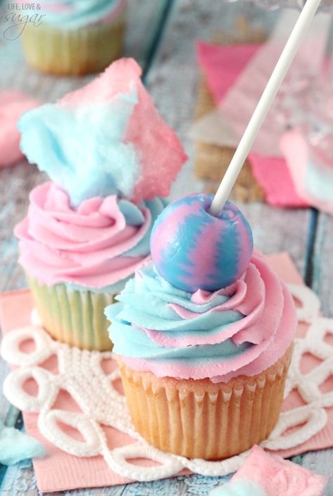 Cotton Candy Cupcakes, Cotton Candy Cakes, Cotton Candy Party, Candy Cupcakes, Fun Cupcake Recipes, 13 Birthday, Cotton Candy Flavoring, Candy Cupcake, Parties Ideas