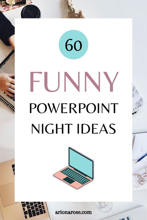 Funny Presentation Ideas For Friends, Funny Power Point Night Ideas, Powerpoint Ideas For Girls Night, Presentation Night Ideas With Friends, Power Point Party Ideas, Powerpoint Night Ideas, Girls Night Games, Funny Lists, Creative Powerpoint Presentations