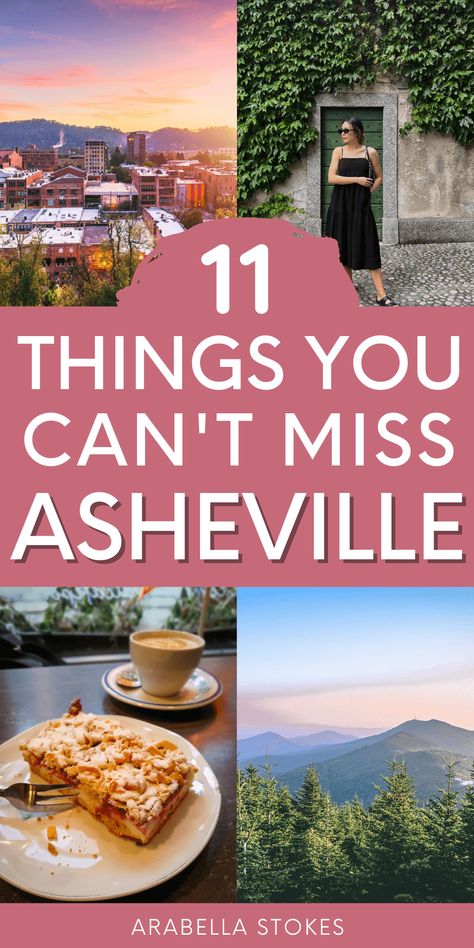 Thinking about Asheville trip? This guide covers all the exciting things to do in Asheville, North Carolina. — asheville nc travel guide | asheville nc things to do | asheville nc aesthetic | asheville nc photography | asheville nc outfits | asheville nc itinerary | asheville nc restaurants | asheville nc solo trip | asheville nc summer Asheville Itinerary, Nc Aesthetic, Ashville North Carolina, Things To Do In Asheville, Nc Photography, North Carolina Travel, North Carolina Mountains, Solo Trip, Biltmore Estate