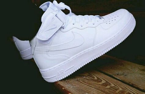 ❤❤❤ Air Force High, White Nike, White Sneakers, Air Force 1, Nike Air Force, Air Force, Nike Air, Force, Shoes Sneakers