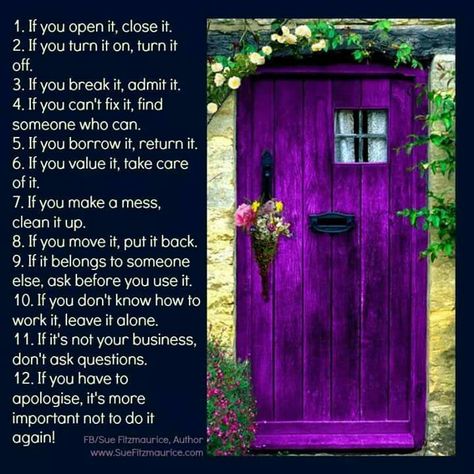 Luv this Purple Door Meaning, Purple Front Door Meaning, Purple Front Door, Purple Front Doors, Books On Amazon, Purple Door, Witch Garden, Entry Gates, Life Rules