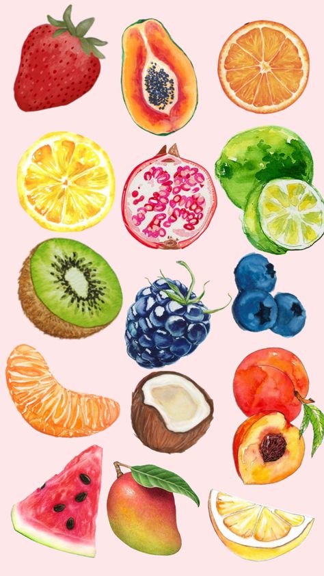 Frutas Aesthetic, Fruit Collage, Art Story, Art Collage Wall, Summer Wallpaper, Scrapbook Stickers, Secret Santa, Wall Collage, Collage Art