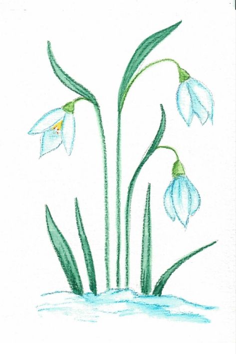 Spring Drawings Ideas Art Easy, Spring Drawings Ideas Art Pencil, Color Pencil Drawing Easy Step By Step, Easy Spring Drawings, Spring Drawing Easy, Free Art Classes, Spring Drawing, Watercolour Pencils, Draw And Paint