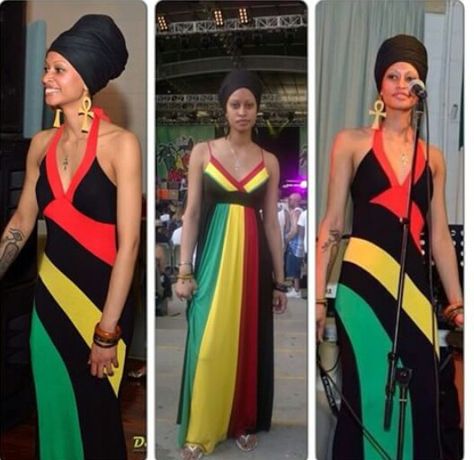 Rasta Vibez Rasta Outfit Women, Rasta Fashion, Reggae Dress, Rasta Crochet Dress, Rasta Clothes For Women, Rasta Dress, Caribbean Outfits, Rasta Clothes, Traditional Attire