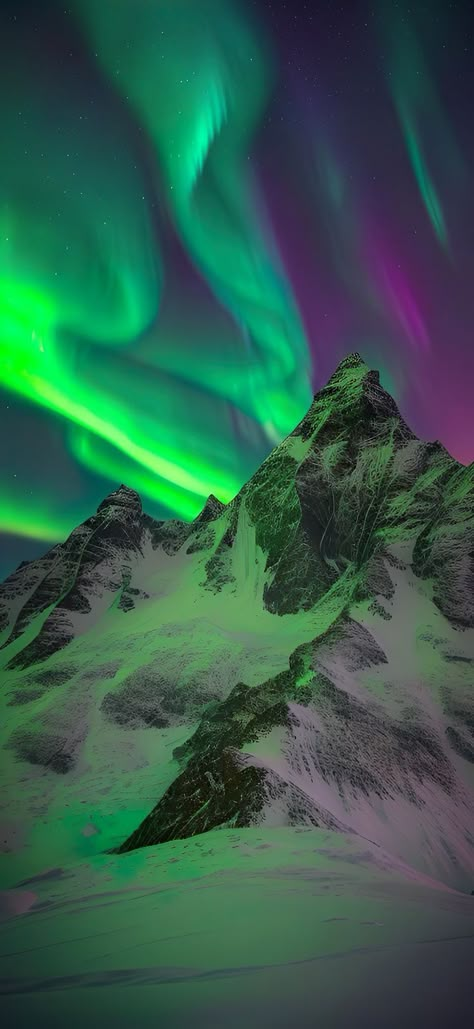 Mountains Northern Lights, Northen Light Aesthetic, Northern Lights Wallpaper Iphone, Northern Lights From Space, Aurora Aesthetic, Northern Lights Wallpaper, Aurora Wallpaper, Northern Lights Photography, Aurora Lights