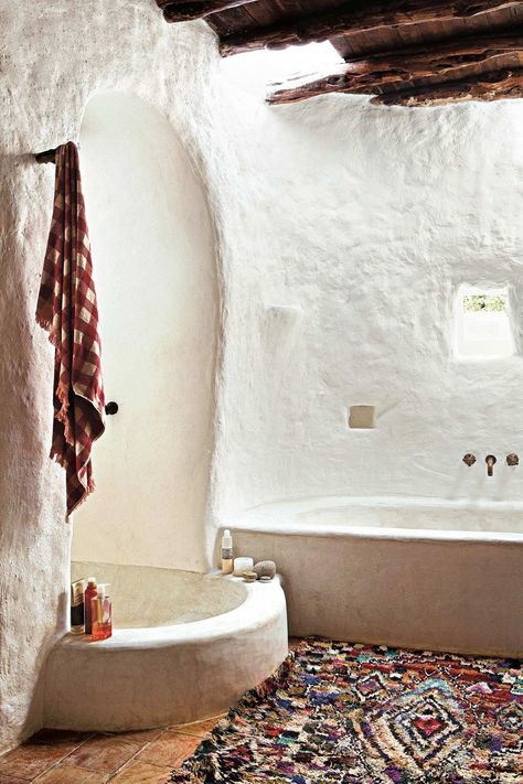 Ibiza Bohemia, Balearic Island, Earthship Home, Mud House, Concrete Bathroom, Cob House, Earth Homes, Natural Building, Earthship