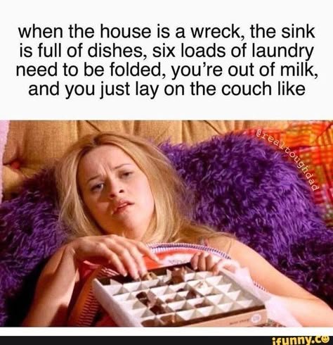 When the house is a wreck, the sink is full of dishes, six loads of laundry need to be folded, you’re out of milk, and you just lay on the couch like - iFunny :) Mama Meme, Mom Memes, Parenting Memes, Mommy Life, Stay At Home Mom, Parenting Humor, Mom Quotes, Stay At Home, Mom Humor