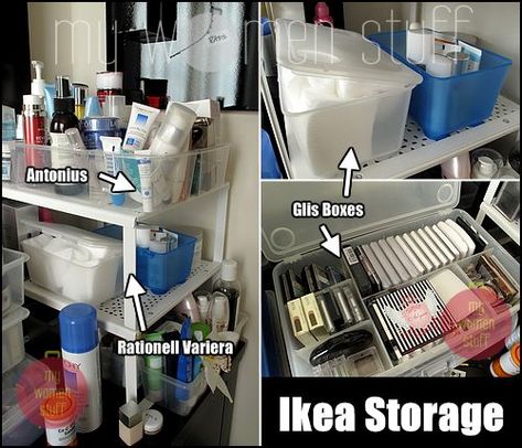 I had some recent requests from readers and friends who were curious as to how my dressing table looks and as to how to store makeup and skincare items. Re Ikea Glis Box Ideas, Makeup Storage Hacks, Skincare Items, Ikea Organization, Ikea Ideas, Storage Tips, Organization Inspiration, Ikea Storage, Makeup And Skincare