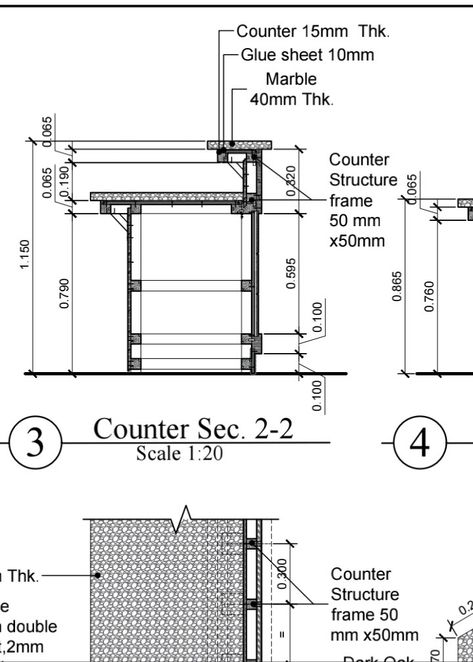 Coffee Pano - Main counter Details - Working Design on Behance Cafe Counter Detail Drawing, Cafe Counter Dimensions, Bar Counter Detail Drawing, Bar Details Design, Coffee Counter Ideas Kitchen, Bar Dimensions Design, Bar Detail Drawing, Cafe Counter Layout, Counter Detail Drawing