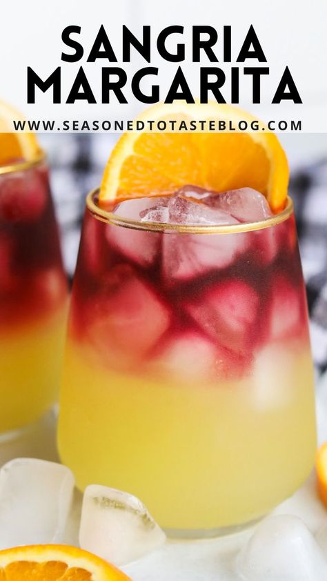 Red Margarita Recipe, Sangarita Recipe, Sangria Margarita Recipe, Sangria Margarita, Tequila Sangria, Homemade Sour Mix, Best Sangria, Wine Margarita, Margarita Sangria