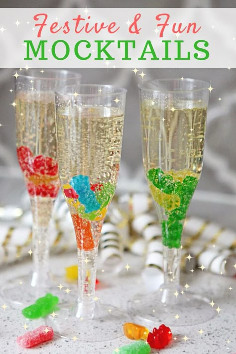 Kid Friendly Mocktails, New Years For Kids, Nye Kids, Kids Nye, New Years Eve Kids, Noon Years Eve, New Years Kids, New Years Eve Snacks, New Years With Kids