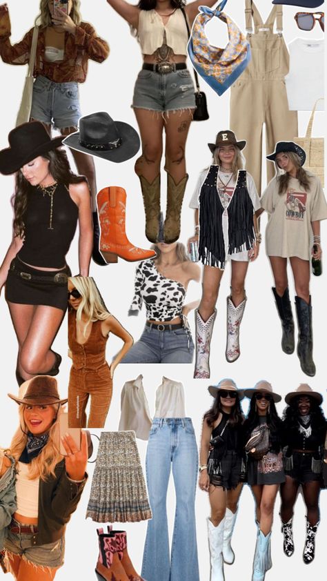 Cowgirl Party Outfit, Calgary Stampede Outfits, Glastonbury Festival Fashion, Stampede Outfit, Cowgirl Outfits Party, Cowboy Halloween Costume, Country Music Festival Outfits, Festival Outfit Inspiration, Fancy Fits