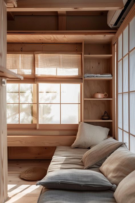 Japan Home Aesthetic, Japanese Minimalist Home, Minimalist Tiny House, Japanese Tiny House, Granny Suite, Small Japanese House, Japanese Inspired Home, House Aesthetics, Japanese Apartment