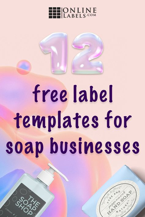 Top off your handmade soaps with a high-quality product label. Check out these professional label templates you can use [for free] to grow your small business. Soap Labeling Ideas Packaging Design, Hand Soap Labels Free Printable, Diy Soap Labels Free Printable Homemade, Cricut Soap Box Templates Free, Homemade Soap Labels, How To Make Soap Labels, Free Label Templates Printables, Soap Labels Printables Free, Small Business Labels