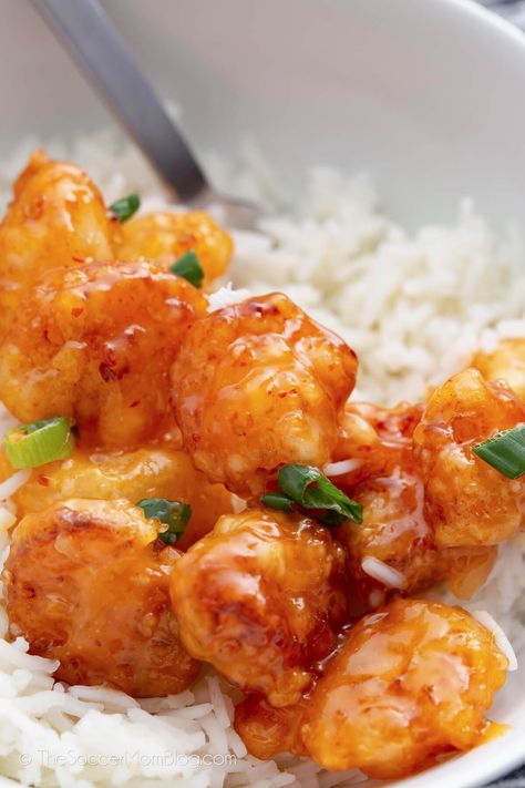 Bang Bang Shrimp is a wildly flavorful dish featuring crispy shrimp tossed in a sweet and spicy sauce. Make this restaurant favorite at home in 30 minutes or less! Bang Bang Shrimp Dip, Bambam Shrimp Recipe, Bam Bam Shrimp, Bang Bang Shrimp Bowl, Bang Bang Shrimp Salad, Healthy Bang Bang Shrimp, Bang Bang Shrimp Sauce, Crab Appetizers, Bang Bang Shrimp Tacos