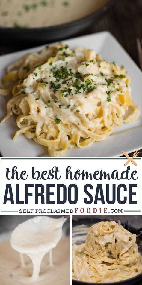 Fettucini Alfredo Sauce, Homemade Alfredo Sauce Easy, Best Homemade Alfredo Sauce, Fetuchini Alfredo, Fettucini Alfredo Recipe, Homemade Alfredo Sauce Recipe, Alfredo Sauce Easy, Fettucini Alfredo, Creamy White Sauce