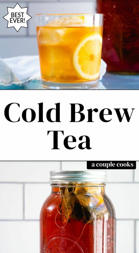 Cold Brew Tea How To Make, Best Iced Tea Recipe, Cold Tea Recipes, Easy Iced Tea, Cold Chocolate, Homemade Tea Recipes, Iced Tea Recipes Homemade, Cold Brew Tea, Unsweetened Iced Tea