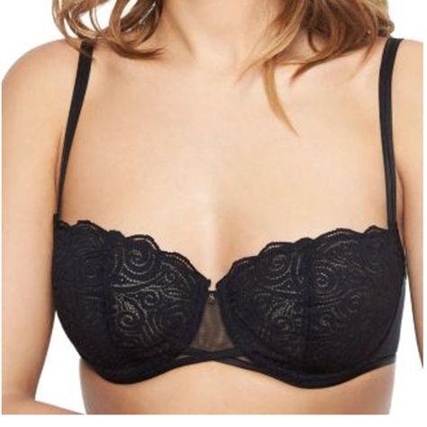 Swirling Lace Romances The Unlined Demi Cups Of A French-Designed Bra That Lifts, Supports And Creates A Rounded Shape. New Without Tags. Size 85f / 32dd Us Lace: 90% Nylon, 10% Elastane Tulle Back: 84% Nylon, 16% Elastane Tulle: 100% Polyester Care: Hand Wash Cold, Dry Flat. Do Not Bleach, Tumble Dry, Iron Or Dry Clean. Feminine Full Cup Bra With Lace Trim, Lace Push-up Bra With Removable Cups, Feminine Lace Push-up Bra, Delicate Lace Low-cut Feminine Bra, Push-up Lace Bra With Removable Cups, Bra Sets, Demi Cup, Demi Bra, Bra Set