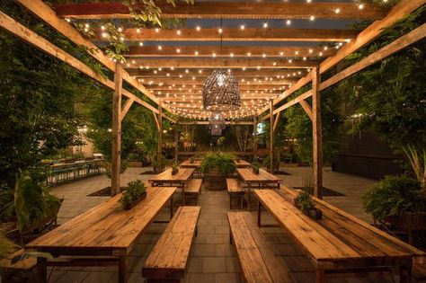 Beer Garden Design, Beer Garden Ideas, Outdoor Restaurant Patio, Rooftop Restaurant Design, Open Restaurant, Outdoor Restaurant Design, Restaurant Exterior, Event Posters, Coffee Shop Interior Design