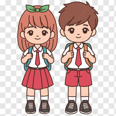 school children in indonesian elementary uniforms vector school kids study png Kids Uniform, Mothers Day Drawings, Rules Poster, Classroom Rules Poster, School Uniform Kids, Kids Uniforms, Student Drawing, Kids Study, Classroom Rules