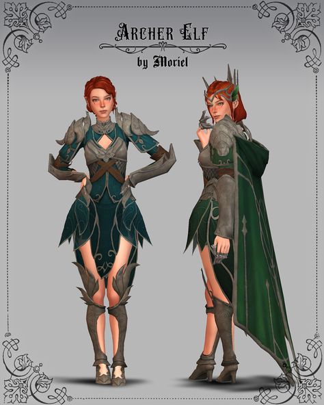 Archer Outfit, Los Sims 4 Mods, Sims Medieval, Warrior Outfit, Medieval Clothes, Female Armor, Sims 4 House Design, Elf Clothes, Sims 4 Gameplay