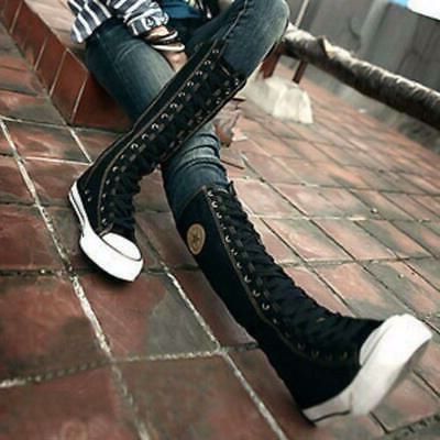 Women Shoes Converse #shoe #shoes #womenshoes Knee Converse, Emo Shoes, Boots Shoe, Punk Women, Rock Boots, Mode Kawaii, Girls Shoes Sneakers, Punk Emo, Combat Boot