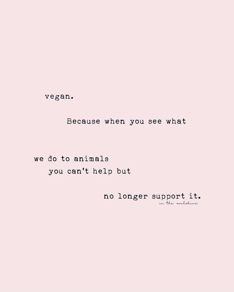 As simple and as logical as that 💫💓 #vegan Vegetarian Quotes, Reasons To Go Vegan, Vegan Facts, Easy Vegan Recipes, Vegan Vibes, Vegan Memes, Healthy Vegan Breakfast, Vegetarian Lifestyle, Vegan Quotes