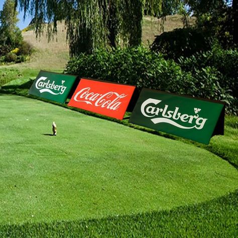 We understand the benefits of course barriers, so we have striven to produce handsome banners that not only are safe for golfers and fans, but that also provide effective branding for companies wishing to get their messages across during golfing events. Our portable polypropylene-padded barricades can be placed side-by-side on the sidelines of the golf course, teeing area or around the driving range area. Foldable and extremely lightweight, they can be set up and taken down in seconds. Effective Branding, Driving Range, Promotional Items, Golf Balls, Golf Gifts, Golf Course, Golf, Benefits, Branding