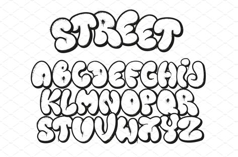 Bubble graffiti font. Inflated by winwin.art on @creativemarket Cool Bubble Letters Design, Graffiti Lettering Capital, Grafitti Bubble Letters, Bubble Graffiti Font, Bubble Words Font, Graffiti Lettering Fonts Alphabet, Bubble Letter Fonts Graffiti, Graffiti Lettering Bubble, Letras Bomb