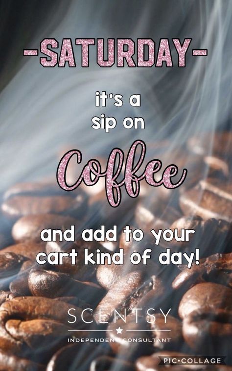 Saturday is a great day to sip on coffee and shop for Scentsy! Https://JessicaFelch.scentsy.us Scentsy Saturday, Scentsy Australia, Scentsy Pictures, Scentsy Flyers, Scentsy Games, Scentsy Facebook Party, Online Party Games, Scentsy Facebook, Scentsy Marketing