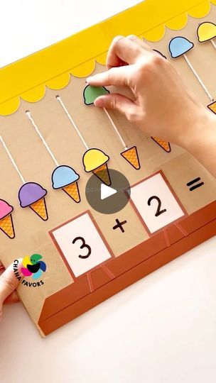 Number 6 Activities For Preschool Learning, Math Activity For Kindergarten, 1 To 10 Numbers Activities, Ice Cream Math, Easy Math Games, Easy Math Activities, Easy Math, Mathematics Activities, Preschool Planning