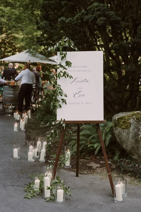 JM Cellars Summer Wedding Jm Cellars Wedding, Backyard Wedding Dinner, Welcome Sign Flowers, Jm Cellars, Sign Flowers, Magic Wedding, Stationary Wedding, Wedding Backyard, Dinner Drinks